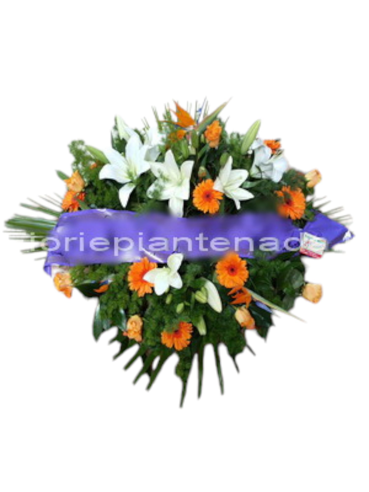 Cuscino funebre gerbere arancioni