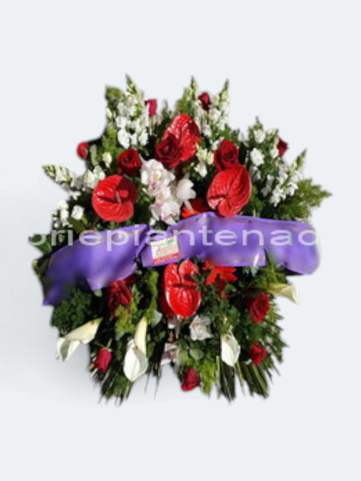 Cuscino funebre con calle