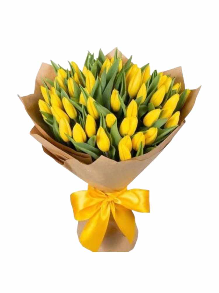 Bouquet 50 tulipani gialli