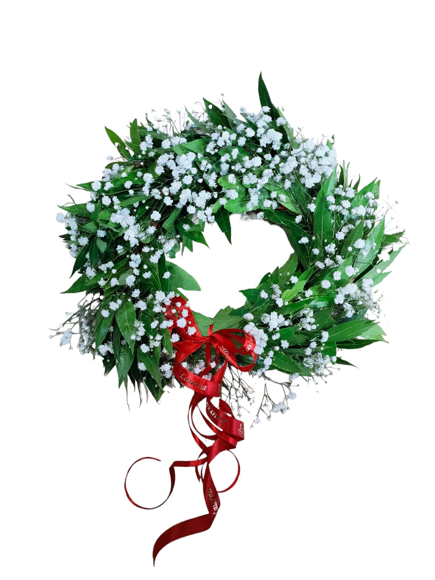 Coroncina per laurea con gypsophila.
