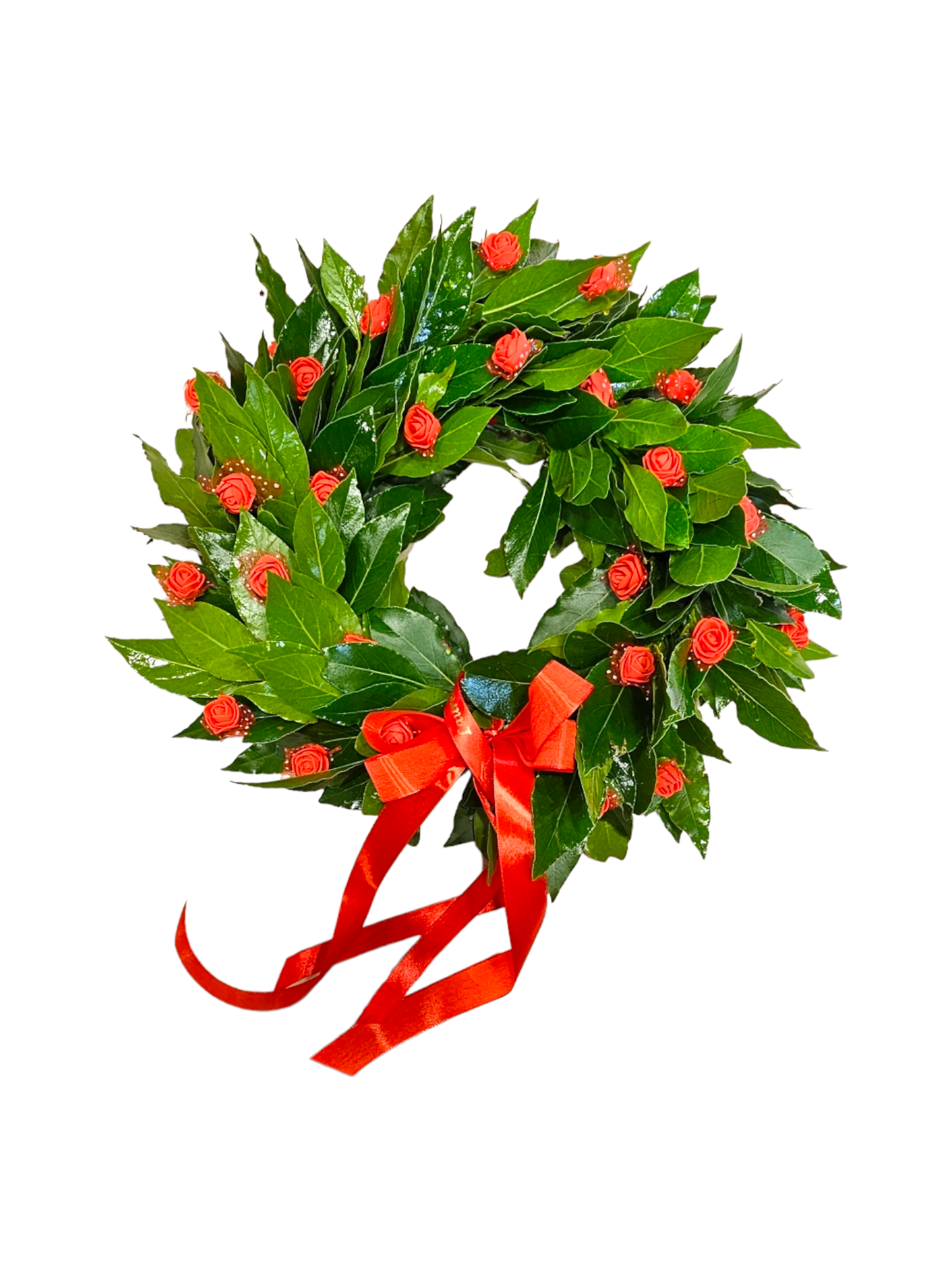 Coroncina per laurea con roselline (artificiali) rosse