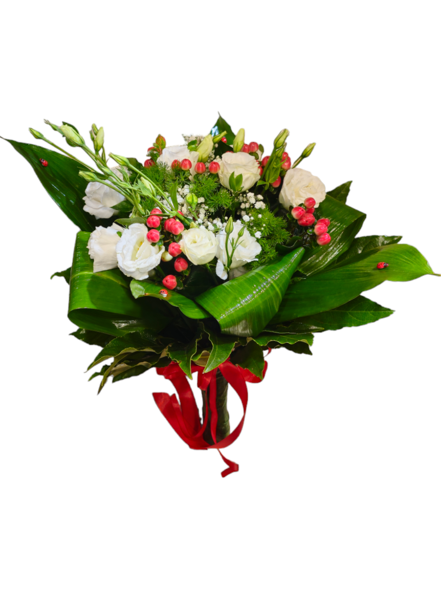 Bouquet per laurea elisiantus e hypericum