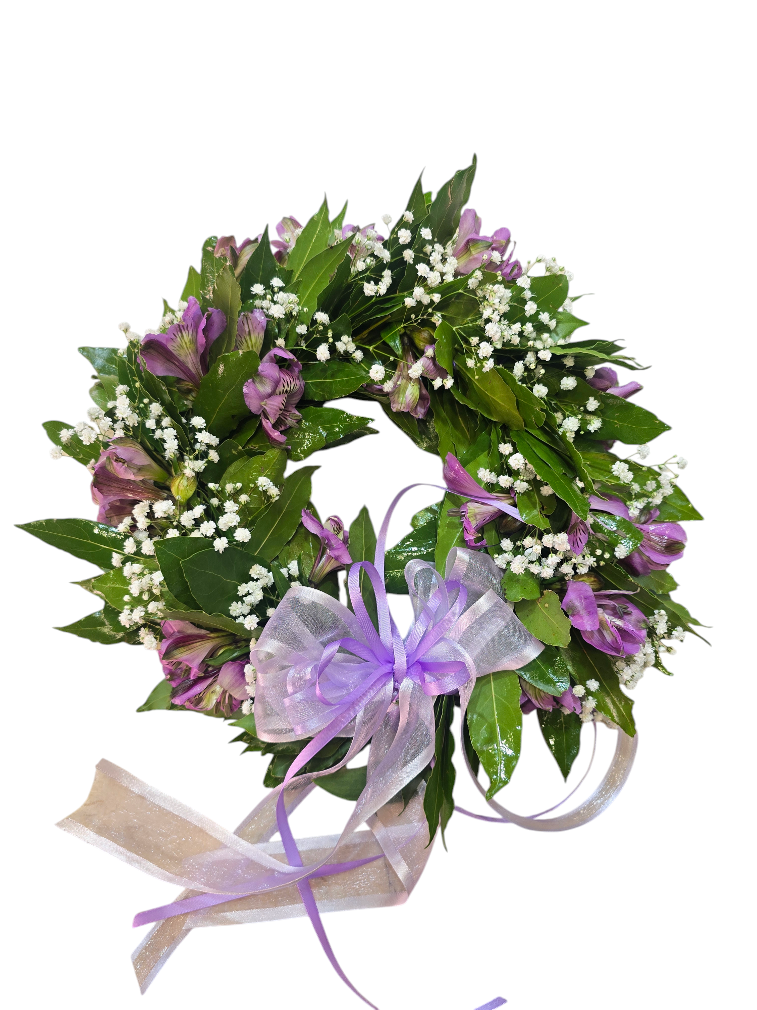 Coroncina per laurea con astromelia - immagine 3