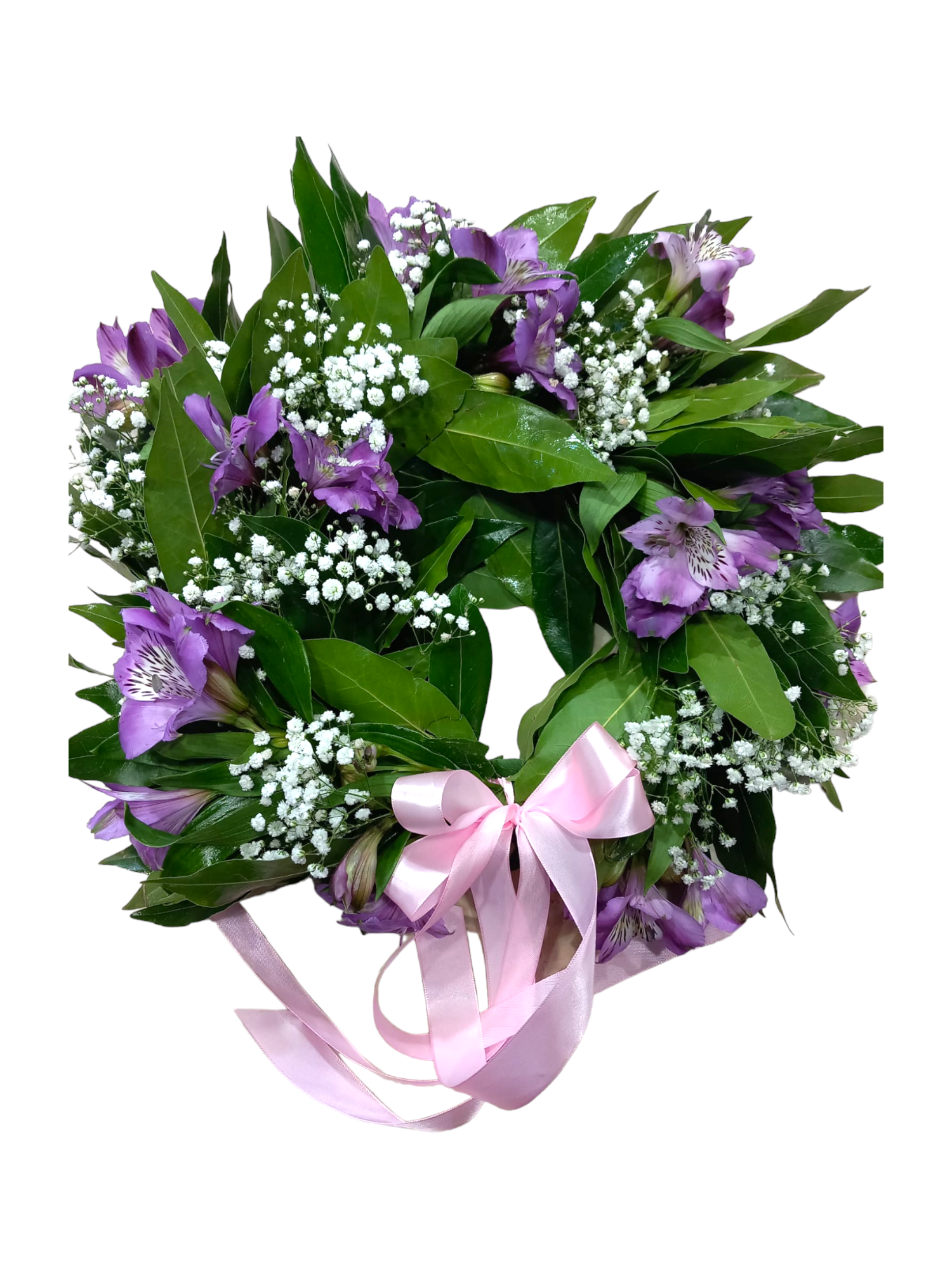 Coroncina per laurea con astromelia