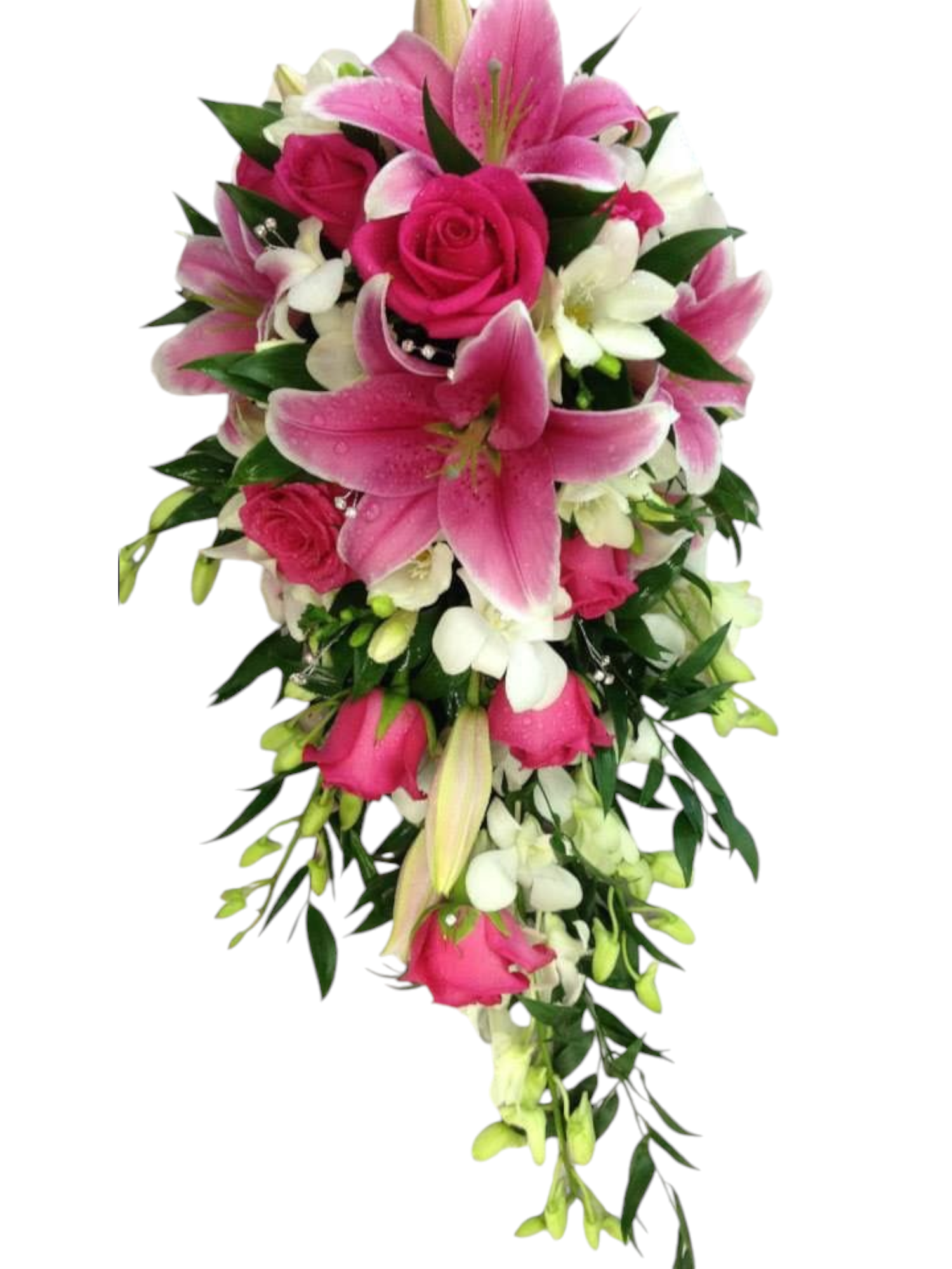 Bouquet da sposa lilium rosa