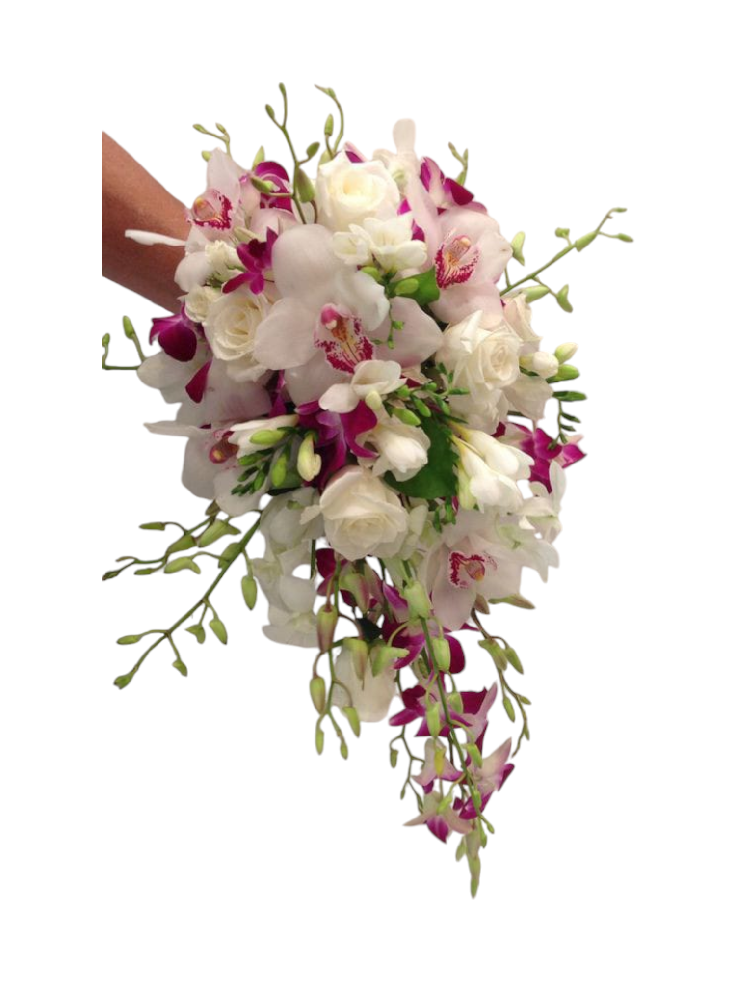 Bouquet da sposa cymbidium lungo