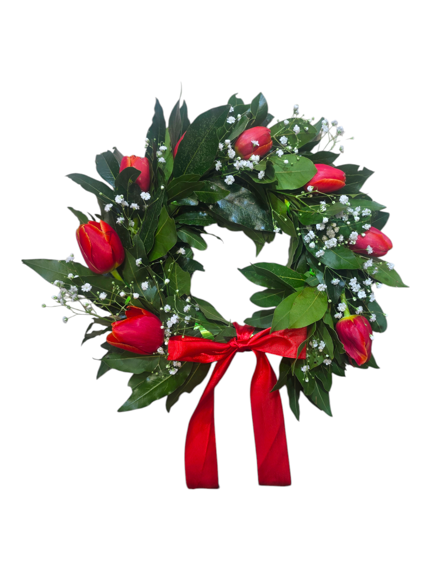 Featured image for “Coroncina con tulipani”