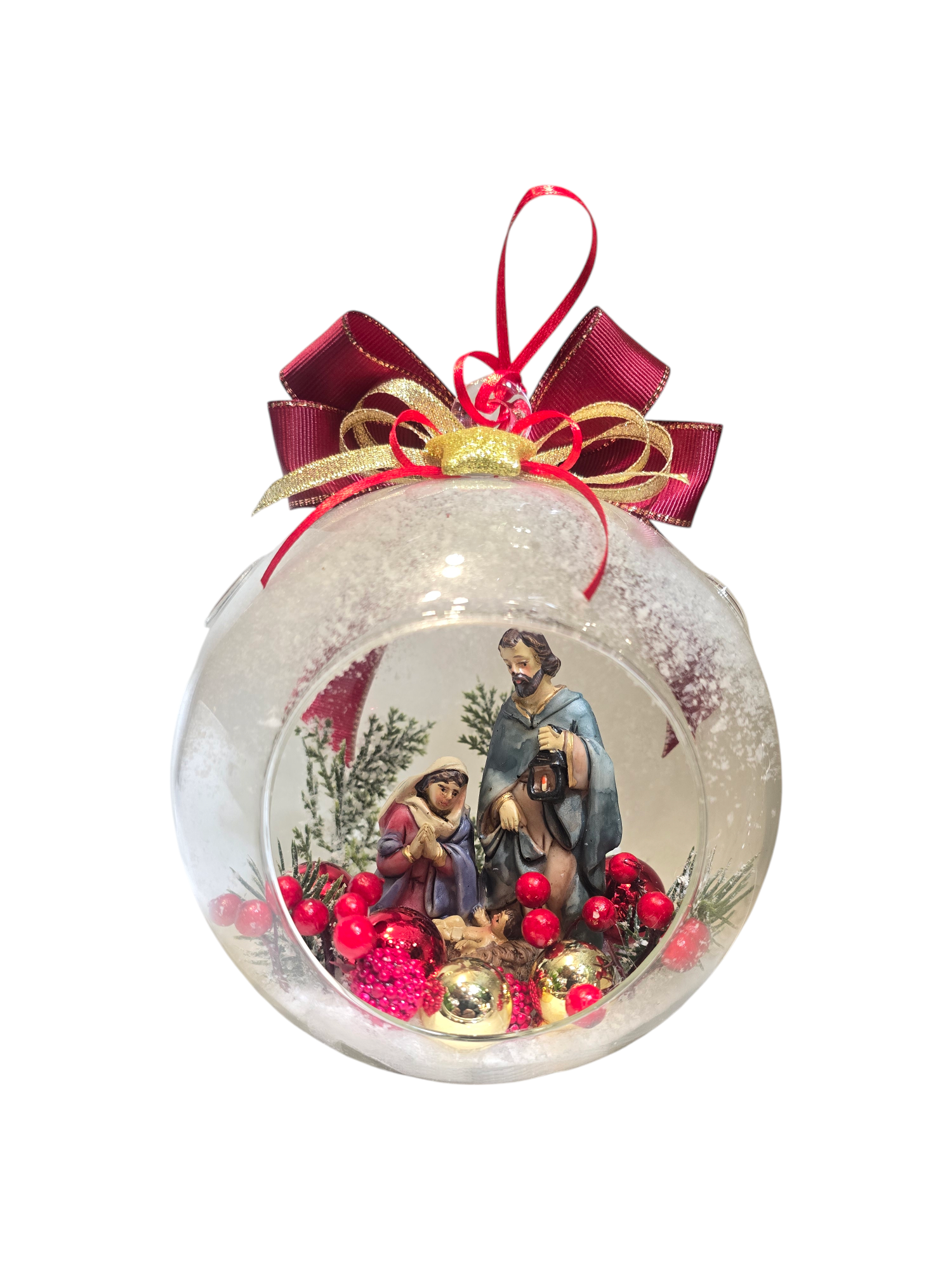 Featured image for “Sfera Natalizia Natività – Decorazione con Sacra Famiglia”