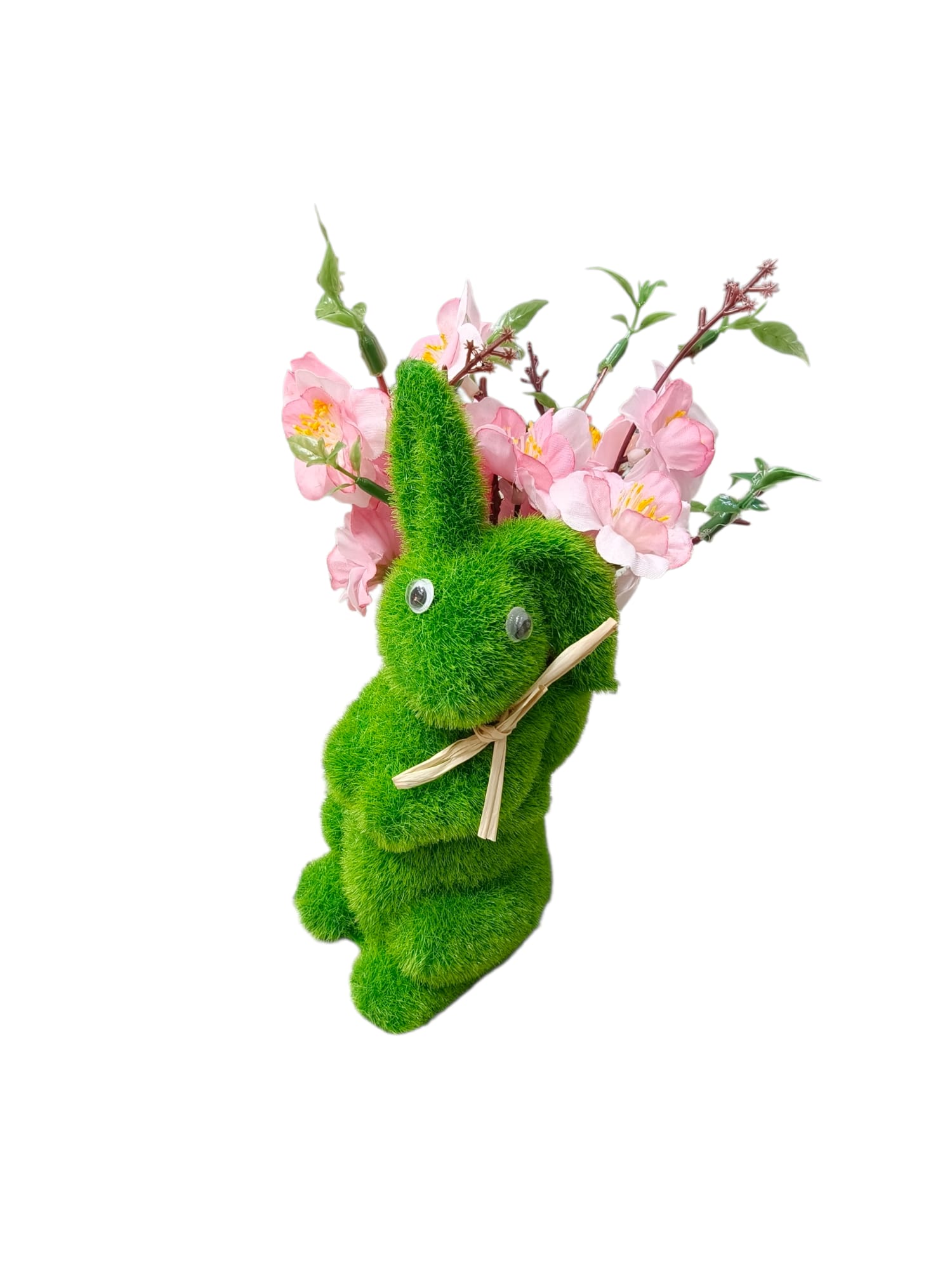 Featured image for “Coniglietto con fiori di pesco in seta”