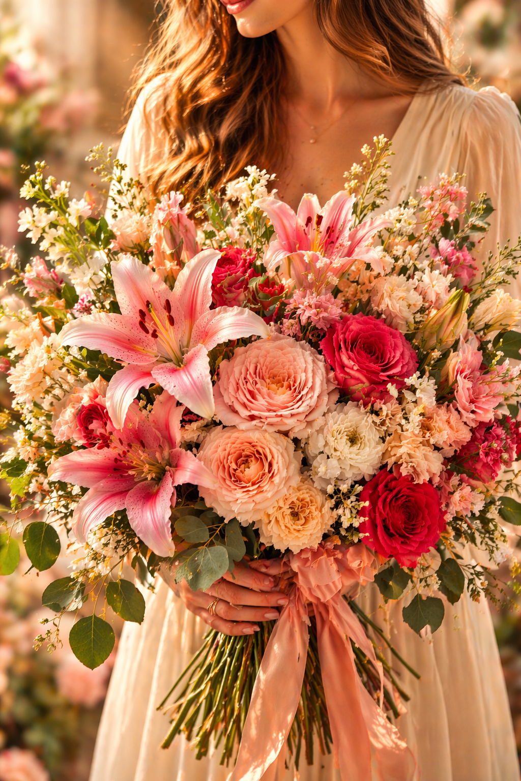 Bouquet floreale ricco e d'effetto