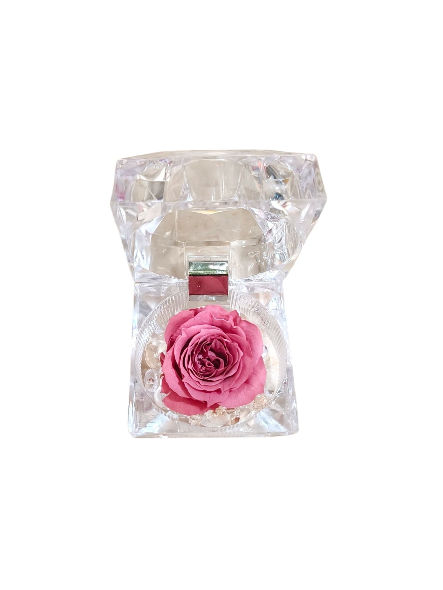 Rosa stabilizzata in scatolina a diamante - immagine 2