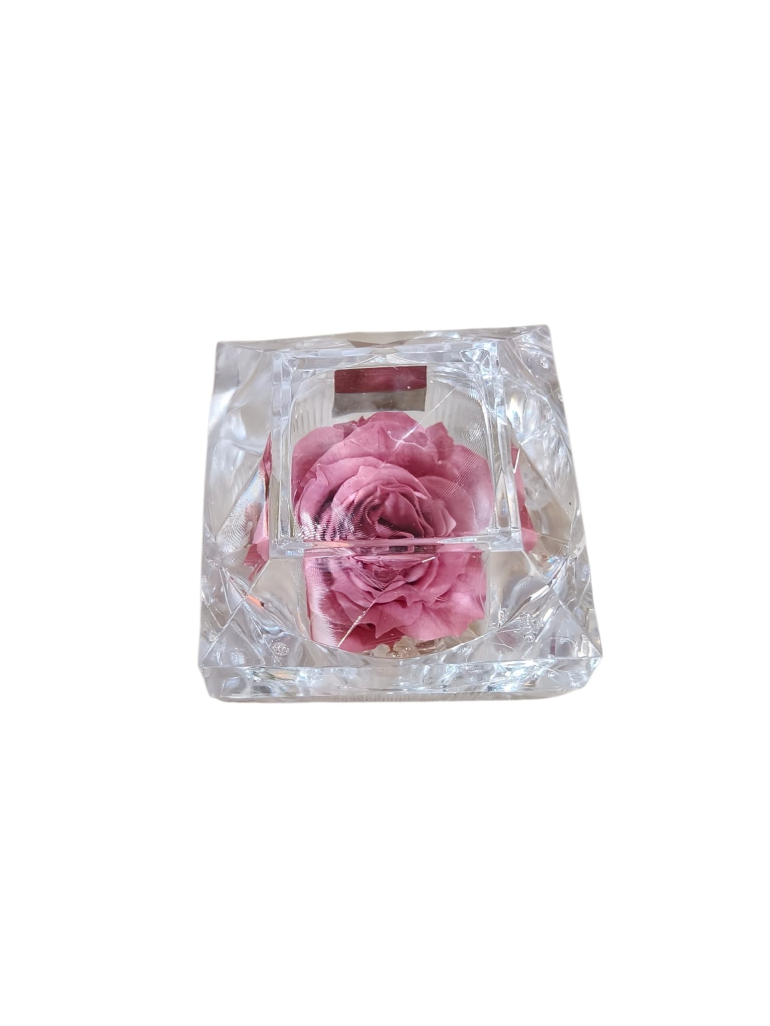 Rosa stabilizzata in scatolina a diamante - immagine 5