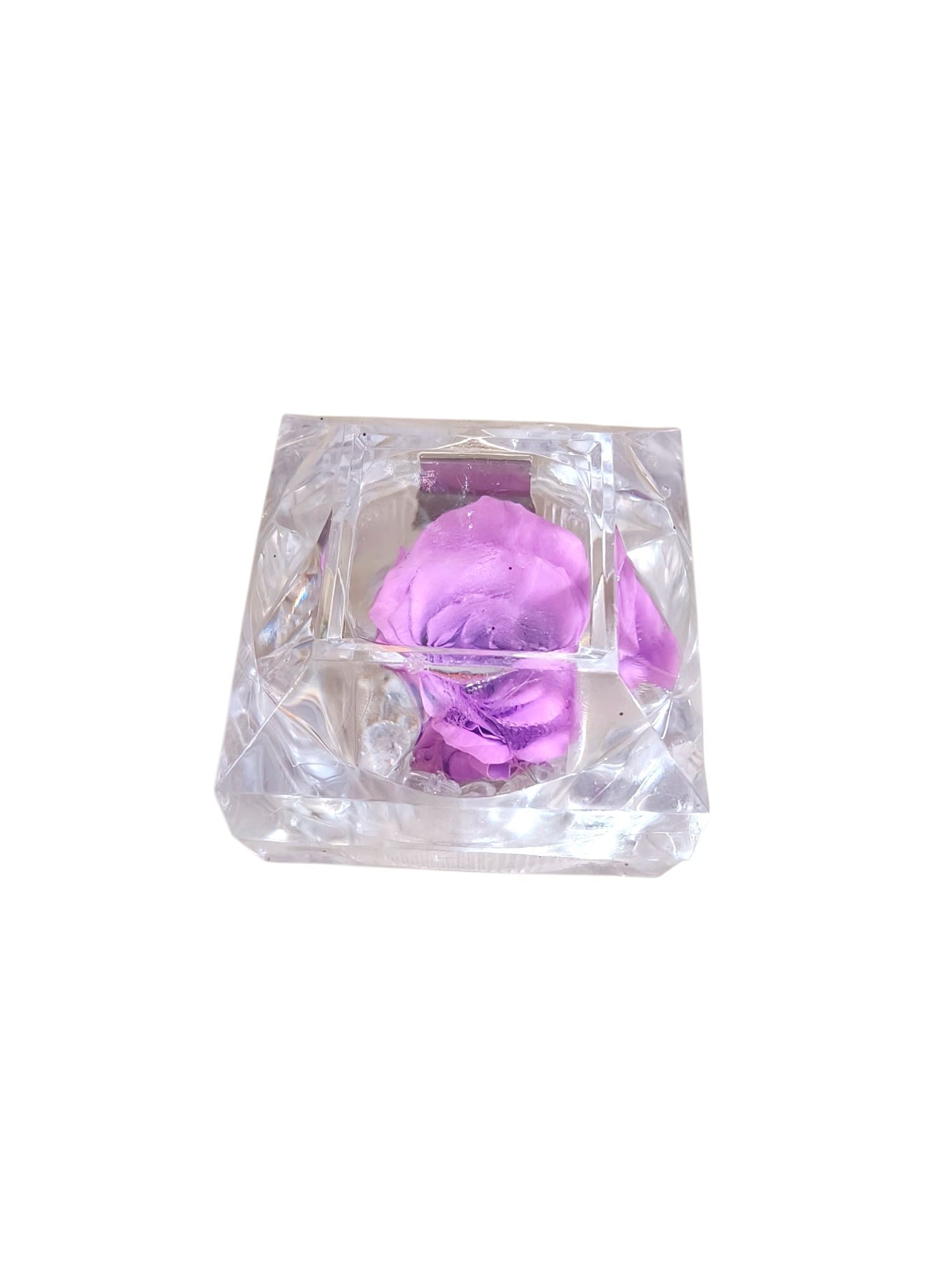 Rosa stabilizzata in scatolina a diamante - immagine 7